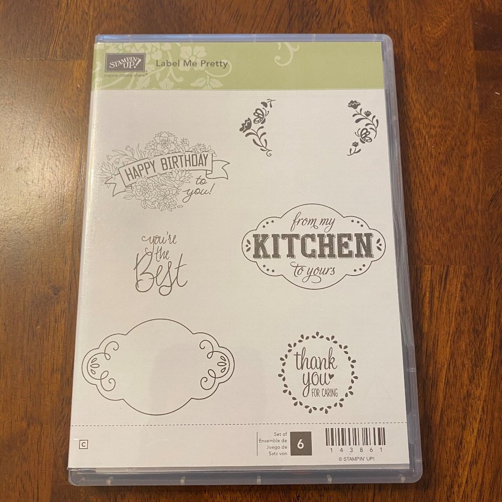 Stampin Up Label Me Pretty Rubber Stamp Set